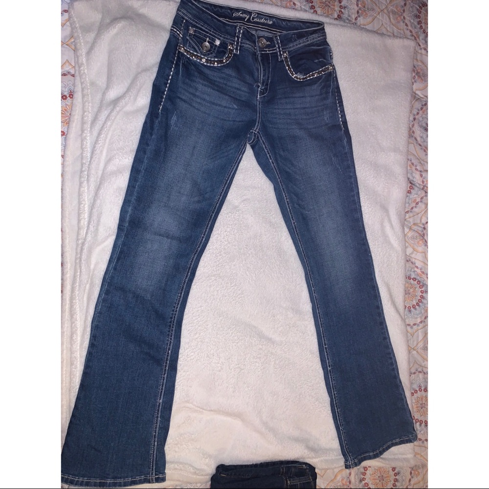 Embroidered Boot Cut Jeans